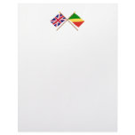 UK and Congo Republic Crossed Flags letterhead