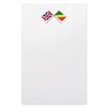UK and Congo Republic Crossed Flags Stationery Design
