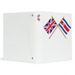 UK and Costa Rica Crossed Flags binders