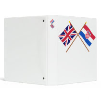 UK and Croatia Crossed Flags Vinyl Binders