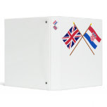 UK and Croatia Crossed Flags binders
