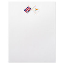 UK and Cyprus Crossed Flags Letterhead Design