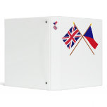 UK and Czech Republic Crossed Flags Vinyl Binders