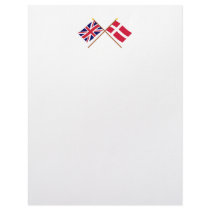 UK and Denmark Crossed Flags Letterhead