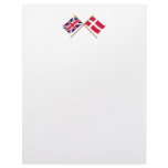 UK and Denmark Crossed Flags Letterhead