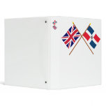UK and Dominican Republic Crossed Flags Vinyl Binders