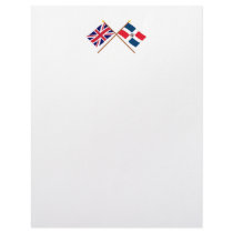 UK and Dominican Republic Crossed Flags Letterhead
