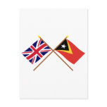 UK and East Timor Crossed Flags Post Cards