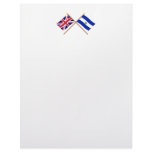UK and El Salvador Crossed Flags Letterhead