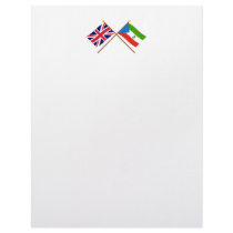 UK and Equatorial Guinea Crossed Flags Letterhead Design