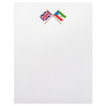 UK and Equatorial Guinea Crossed Flags Letterhead Design
