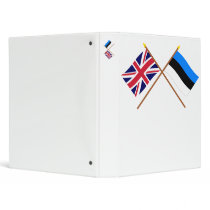 UK and Estonia Crossed Flags Binders