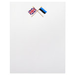 UK and Estonia Crossed Flags Letterhead Design