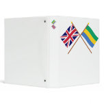 UK and Gabon Crossed Flags binders