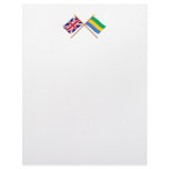 UK and Gabon Crossed Flags letterhead