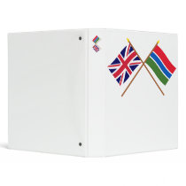 UK and Gambia Crossed Flags Vinyl Binder