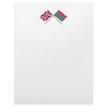 UK and Gambia Crossed Flags Letterhead Design