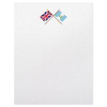UK and Guatemala Crossed Flags Letterhead