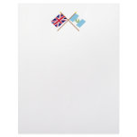UK and Guatemala Crossed Flags Letterhead
