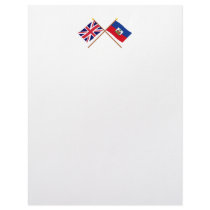 UK and Haiti Crossed Flags Letterhead Design