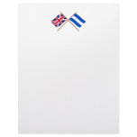 UK and Honduras Crossed Flags Letterhead Template