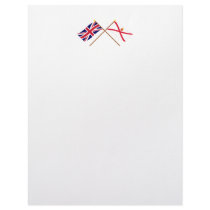 UK and Jersey Crossed Flags letterhead