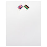 UK and Kenya Crossed Flags Custom Letterhead