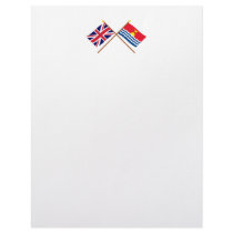 UK and Kiribati Crossed Flags Letterhead