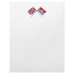 UK and Kiribati Crossed Flags Letterhead