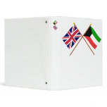 UK and Kuwait Crossed Flags binders