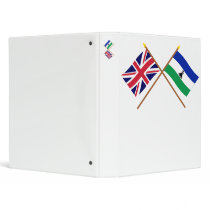 UK and Lesotho Crossed Flags Binder
