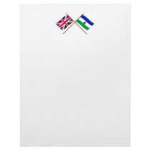 UK and Lesotho Crossed Flags Letterhead Design