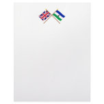 UK and Lesotho Crossed Flags Letterhead Design