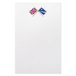 UK and Marshall Islands Crossed Flags Custom Stationery