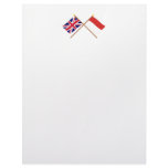 UK and Monaco Crossed Flags Customized Letterhead