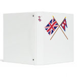 UK and Nepal Crossed Flags binders