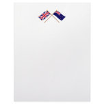 UK and New Zealand Crossed Flags Letterhead