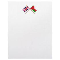 UK and Oman Crossed Flags Custom Letterhead
