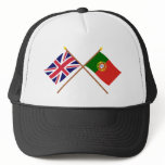 UK and Portugal Crossed Flags hats