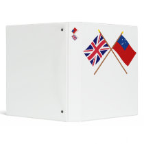 UK and Samoa Crossed Flags Binders
