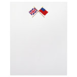 UK and Samoa Crossed Flags Personalized Letterhead