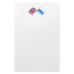 UK and San Marino Crossed Flags Stationery