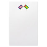 UK and Sao Tome & Principe Crossed Flags stationery