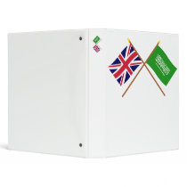 UK and Saudi Arabia Crossed Flags Binders