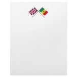UK and Senegal Crossed Flags Letterhead
