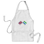 UK and Sierra Leone Crossed Flags aprons