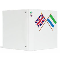 UK and Sierra Leone Crossed Flags Vinyl Binder