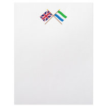 UK and Sierra Leone Crossed Flags Letterhead Template