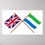 UK and Sierra Leone Crossed Flags Print