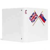UK and Slovakia Crossed Flags Binders